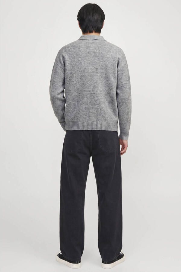 JACK & JONES ESSENTIALS gebreide trui met wol lichtgrijs - Foto 3