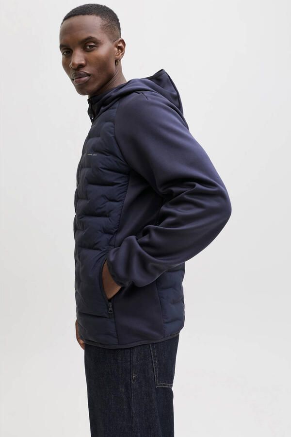 JACK & JONES ESSENTIALS gewatteerde jas donkerblauw - Foto 3