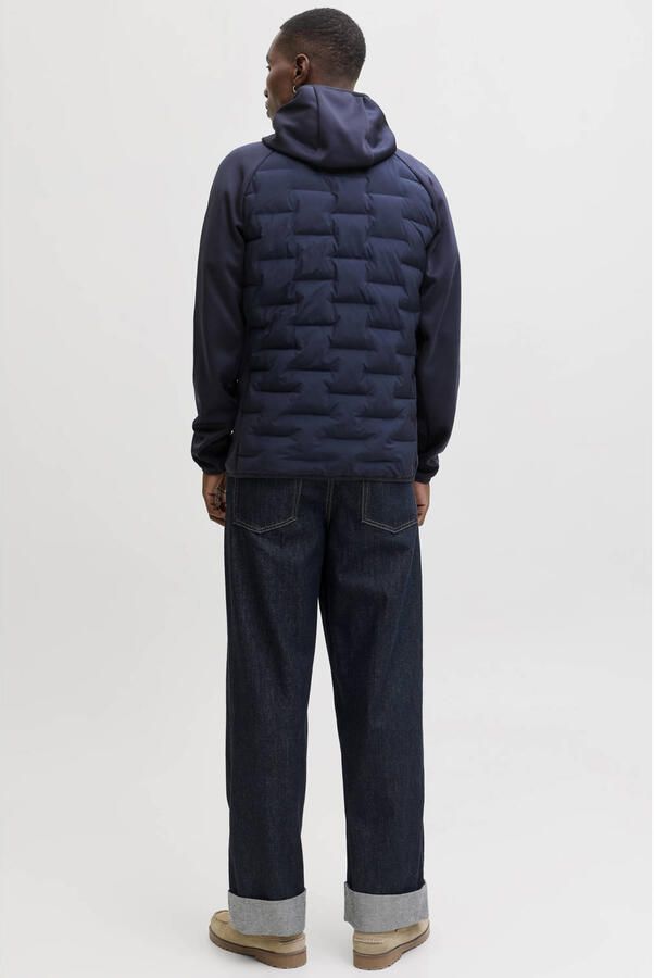 JACK & JONES ESSENTIALS gewatteerde jas donkerblauw - Foto 2