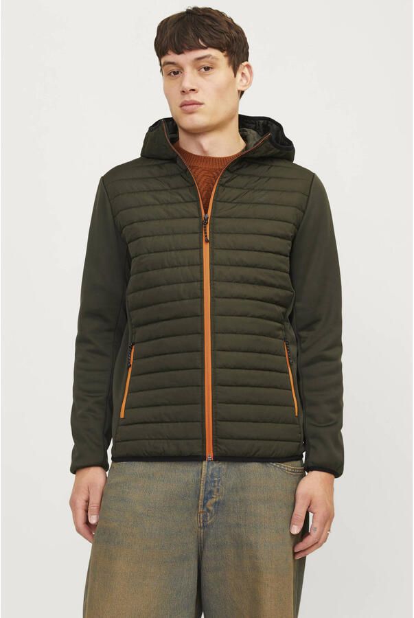 Jack & Jones Gewatteerde jas JJEMULTI met capuchon en voering - Foto 2