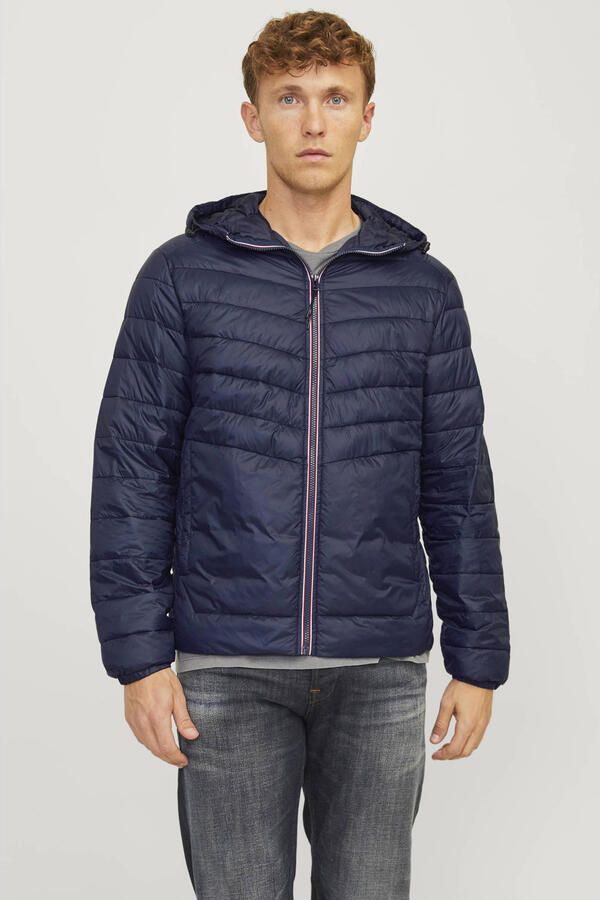 JACK & JONES ESSENTIALS gewatteerde jas JJESPRINT donkerblauw - Foto 2