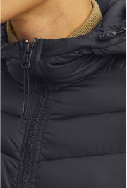 JACK & JONES ESSENTIALS gewatteerde jas JJESPRINT zwart - Thumbnail 1
