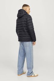 JACK & JONES ESSENTIALS gewatteerde jas JJESPRINT zwart - Thumbnail 2