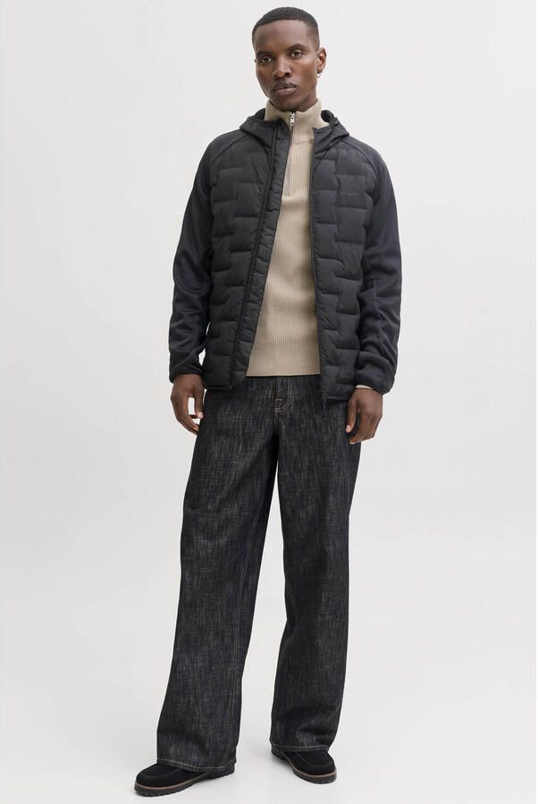 JACK & JONES ESSENTIALS gewatteerde jas zwart - Foto 3