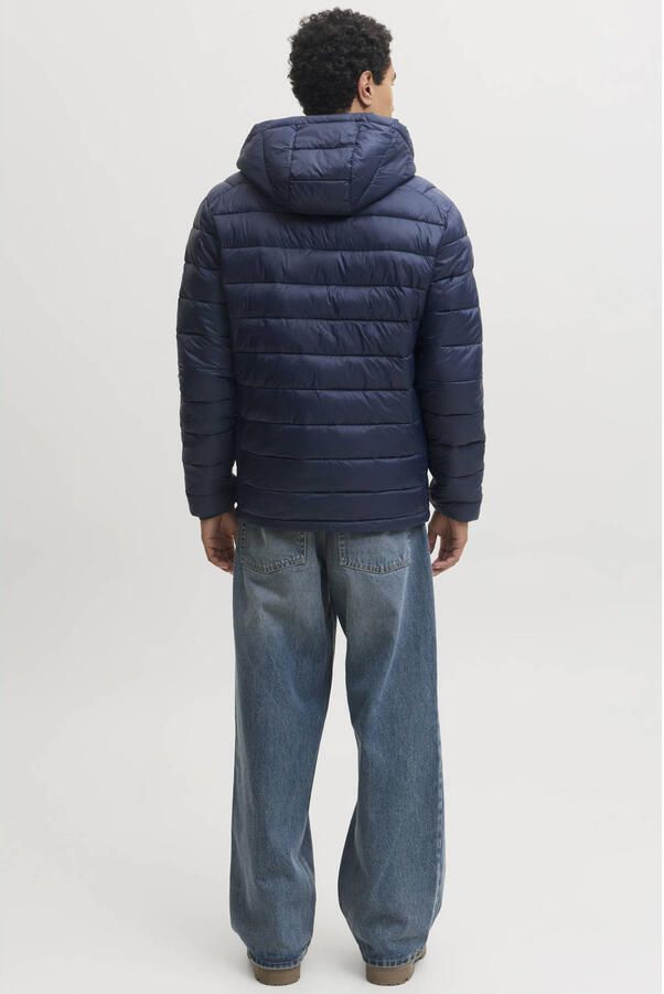JACK & JONES ESSENTIALS gewatteerde quilted jas donkerblauw - Foto 3