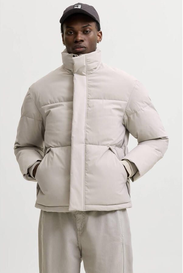 JACK & JONES ESSENTIALS gewatteerde winterjas beige
