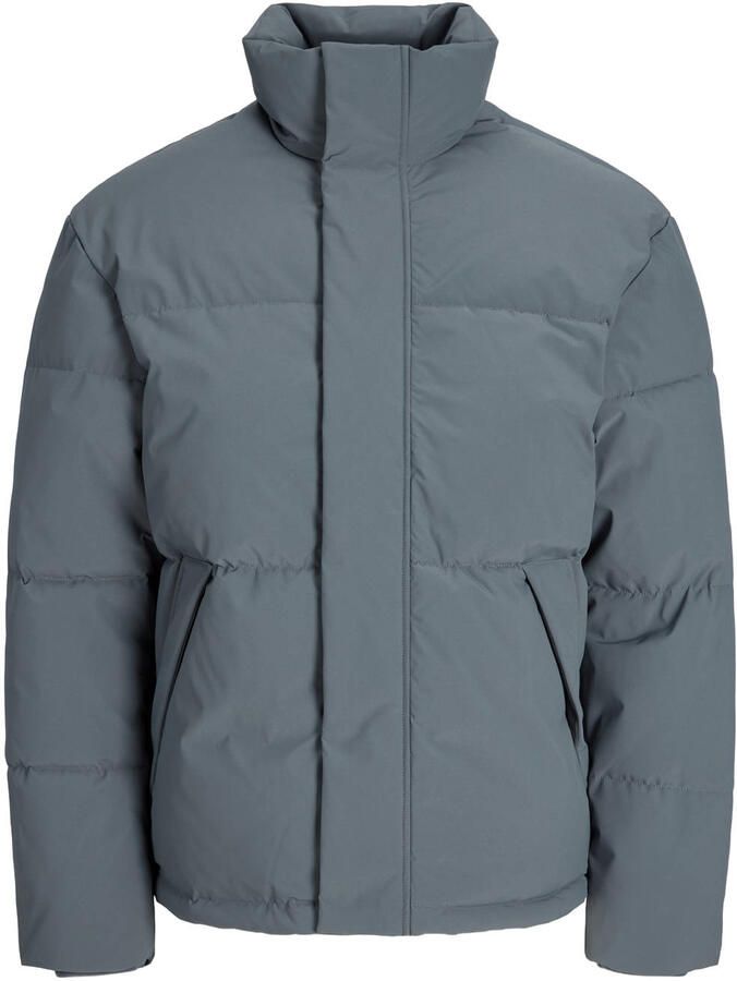JACK & JONES ESSENTIALS gewatteerde winterjas grijsblauw