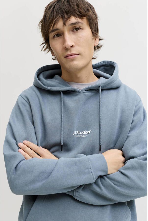 JACK & JONES ESSENTIALS hoodie blauw - Foto 2