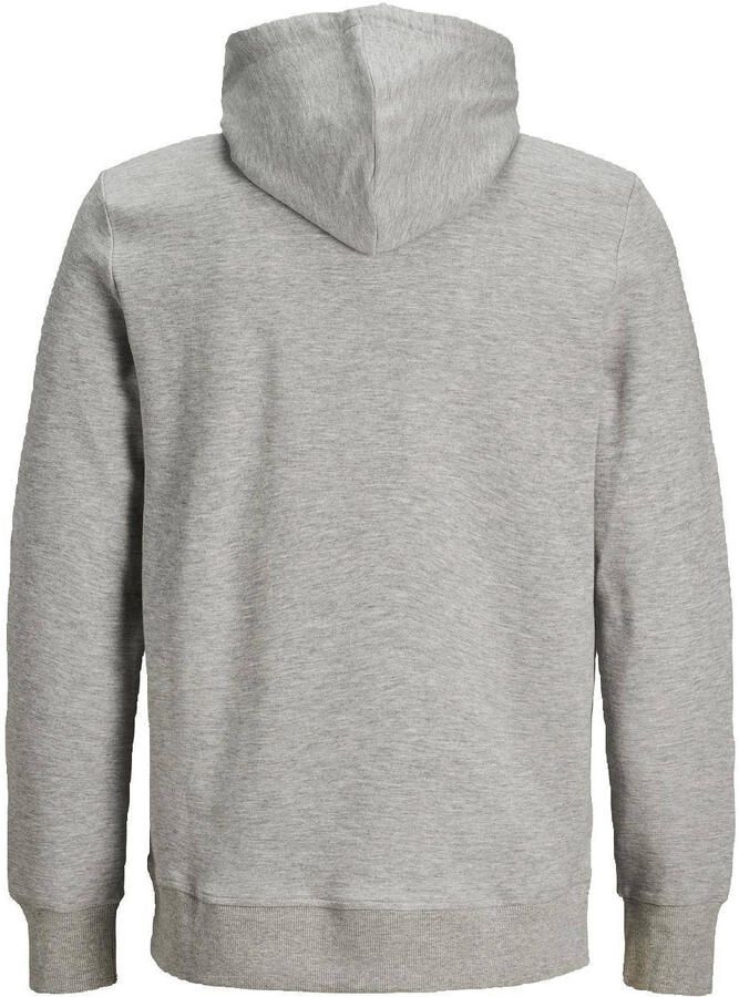 JACK & JONES ESSENTIALS hoodie JJEBASIC grijs melange