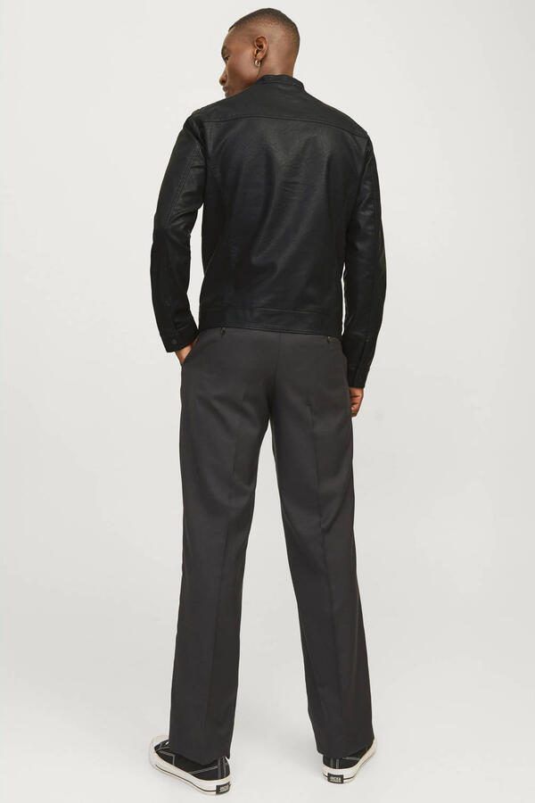 Jack & jones Zwarte Eco-Leren Polyamide Herenjas Black Heren - Foto 2