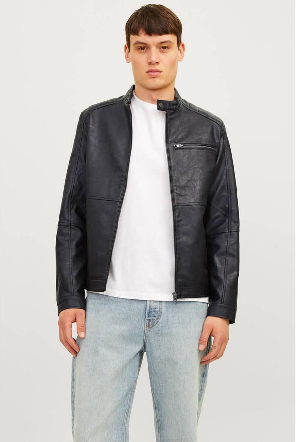 Jack & Jones Imitatieleren jack JJEDYLAN PU BIKER JACKET NOOS - Foto 2