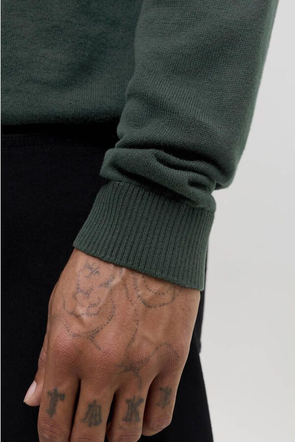 JACK & JONES ESSENTIALS katoenen regular fit gebreide coltrui scarab - Foto 3