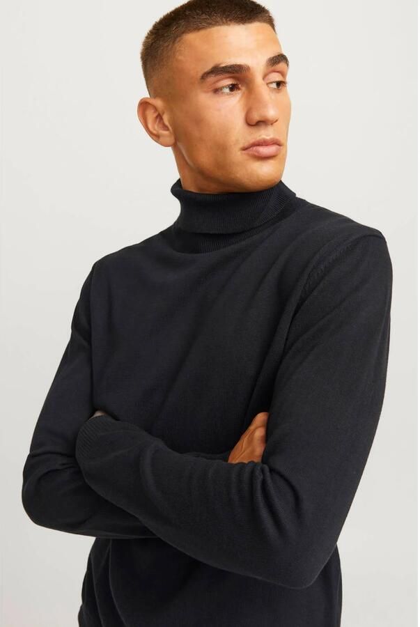 Jack & Jones Coltrui JJEBASIC met hoog draagcomfort effen modieus regular fit katoen rolkraag