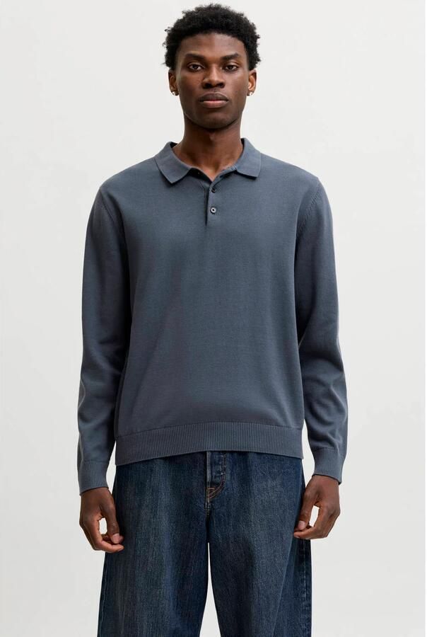 JACK & JONES ESSENTIALS katoenen regular fit gebreide trui turbulence