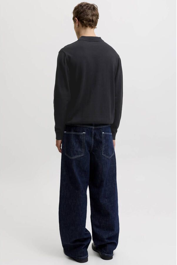 JACK & JONES ESSENTIALS katoenen regular fit gebreide trui zwart - Foto 3