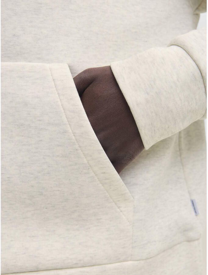 JACK & JONES ESSENTIALS oversized gemêleerde hoodie wit - Foto 2