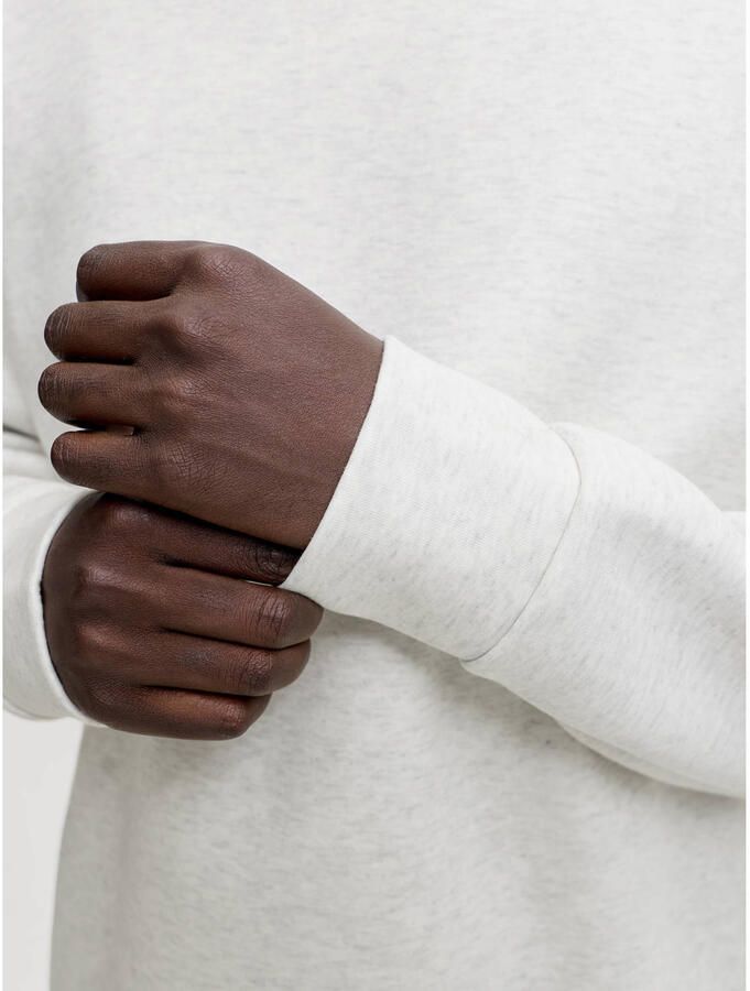 JACK & JONES ESSENTIALS oversized gemêleerde sweater wit - Foto 2
