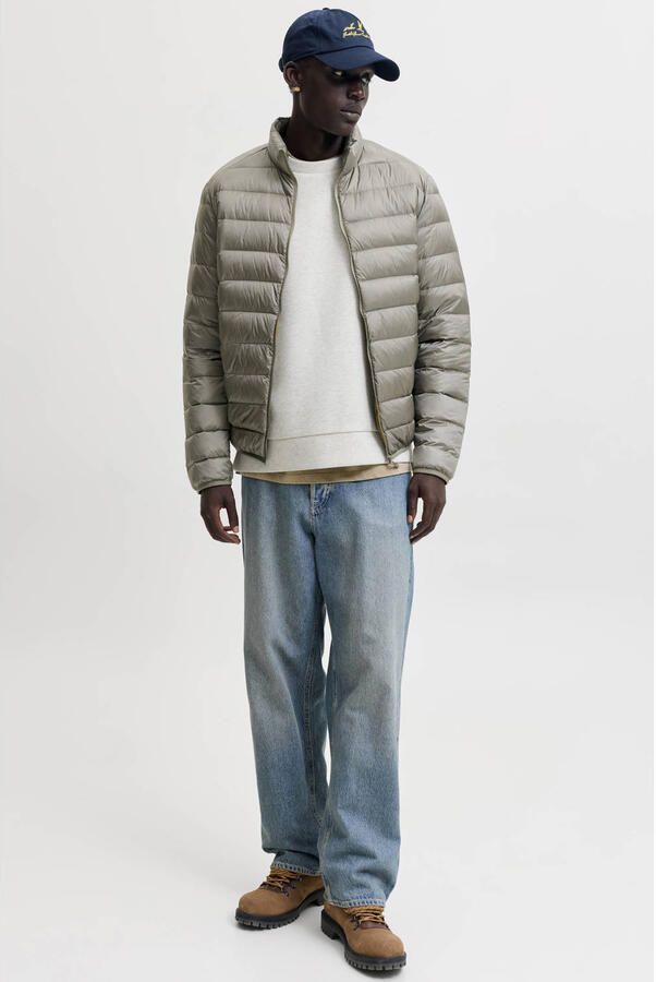 JACK & JONES ESSENTIALS oversized gemêleerde sweater wit - Foto 3