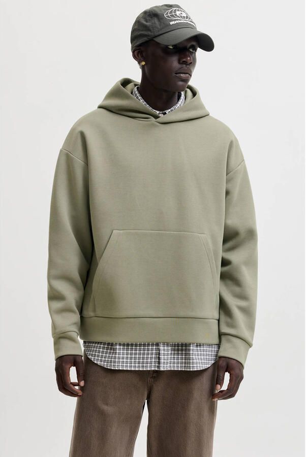 JACK & JONES ESSENTIALS oversized hoodie groen