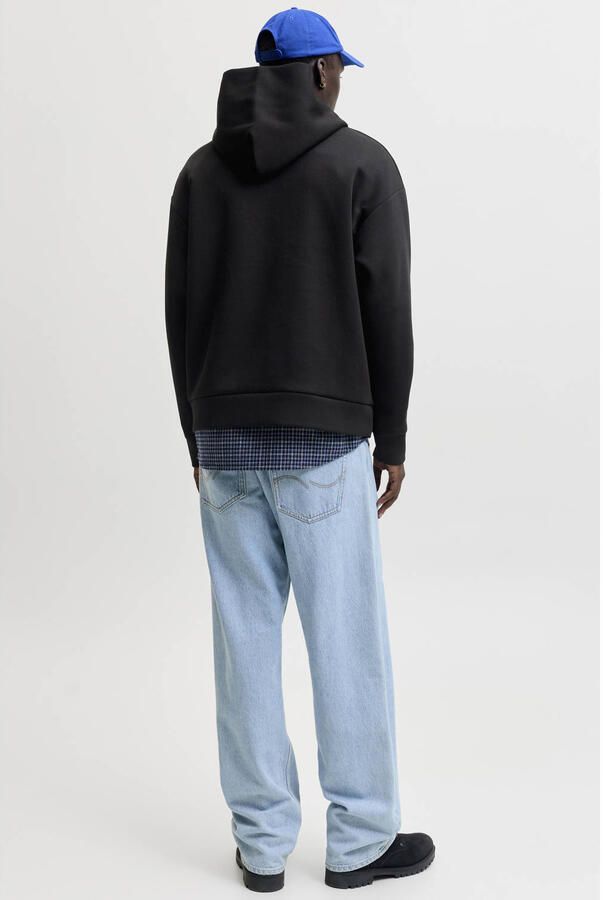 JACK & JONES ESSENTIALS oversized hoodie zwart - Foto 3
