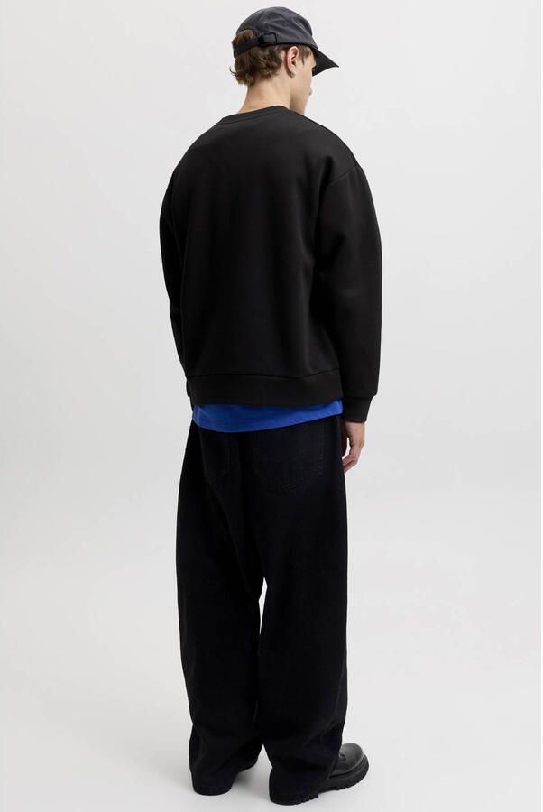 JACK & JONES ESSENTIALS oversized sweater zwart - Foto 3