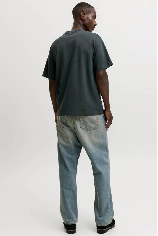 JACK & JONES ESSENTIALS oversized T-shirt donkergroen - Foto 3