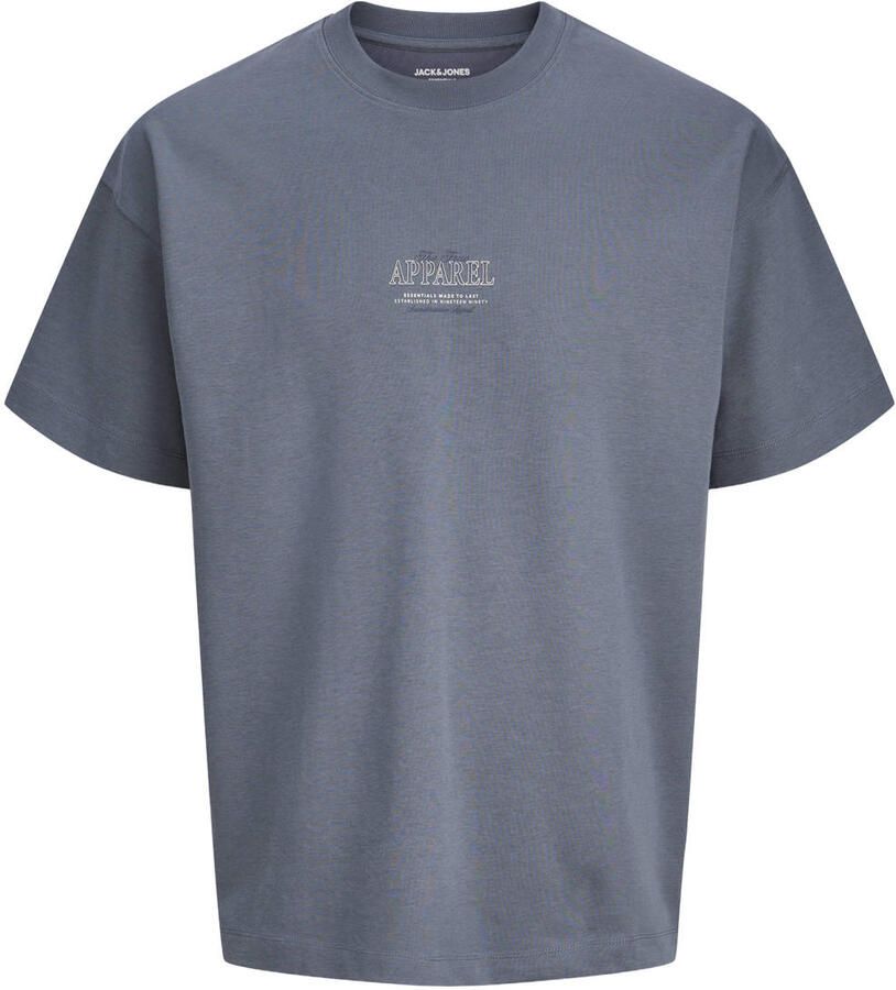 JACK & JONES ESSENTIALS oversized T-shirt met backprint turbulence