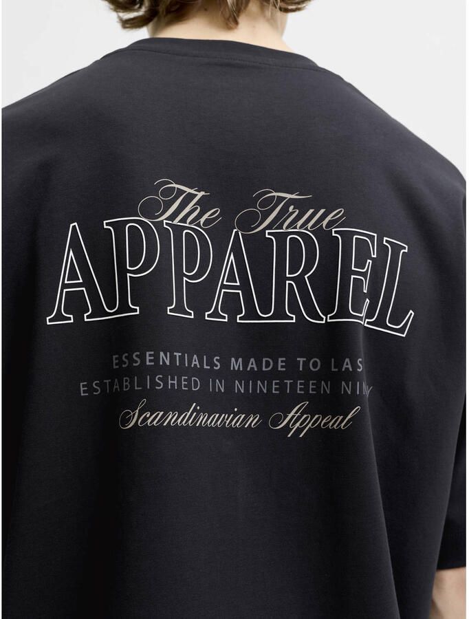 JACK & JONES ESSENTIALS oversized T-shirt met backprint zwart - Foto 2