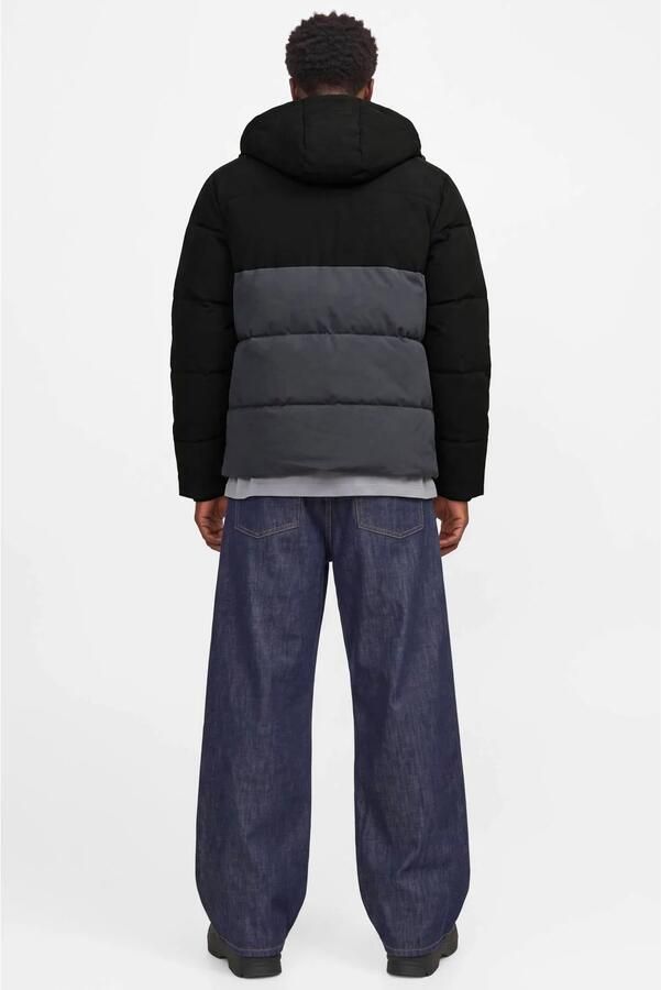 JACK & JONES ESSENTIALS pufferjas asphalt zwart - Foto 2