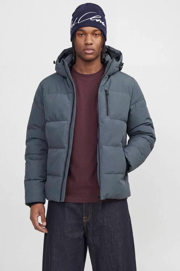 JACK & JONES ESSENTIALS pufferjas grijsblauw