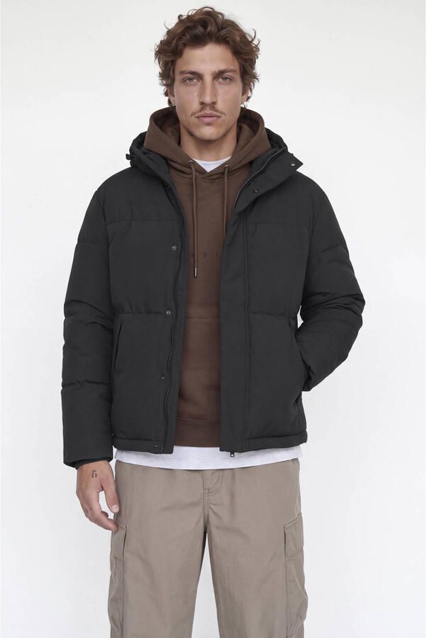 JACK & JONES ESSENTIALS pufferjas zwart
