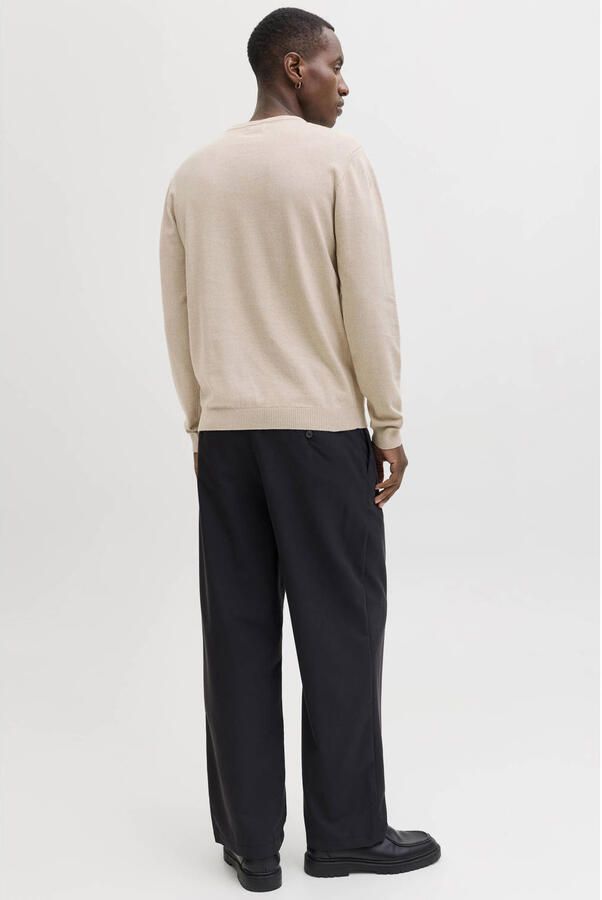 JACK & JONES ESSENTIALS pullover fijn gebreid beige - Foto 3