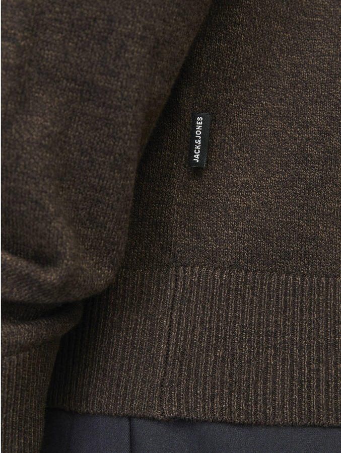 JACK & JONES ESSENTIALS pullover fijn gebreid donkerbruin - Foto 2