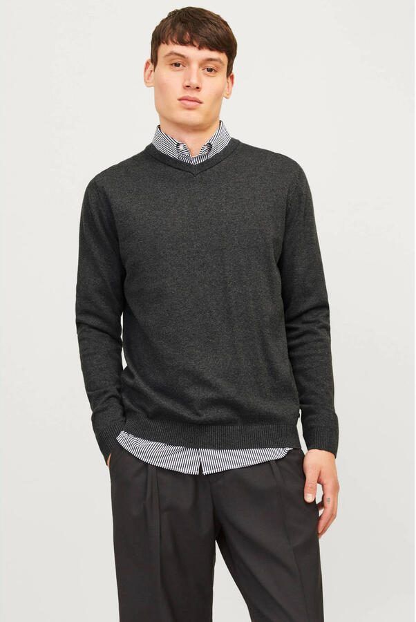 Jack & Jones Trui met V-hals JJEBASIC met V-hals ideaal voor herfst en dagelijks gebruik - Foto 3