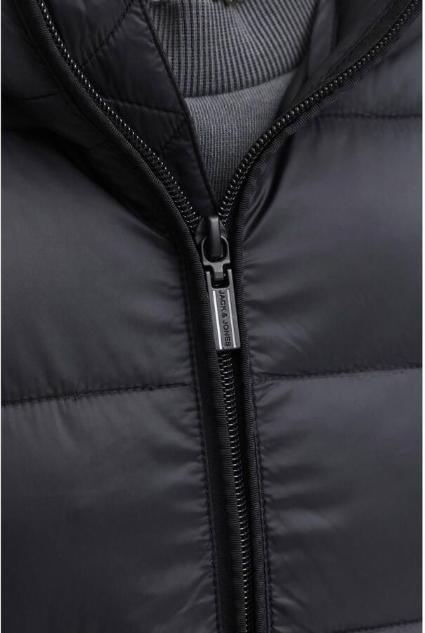 JACK & JONES ESSENTIALS quilted gewatteerde jas zwart - Foto 2