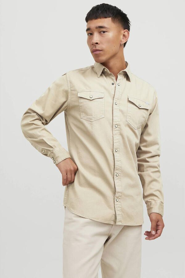 Jack & Jones Jeans overhemd JJESHERIDAN in workwear-stijl met robuuste katoenkwaliteit
