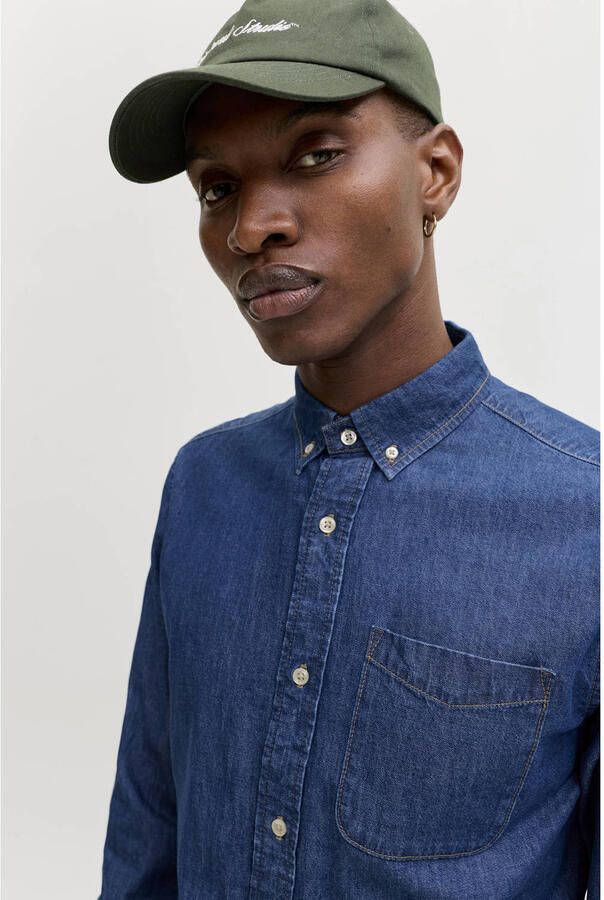 JACK & JONES ESSENTIALS regular casual overhemd donkerblauw - Foto 2