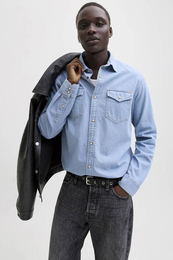 Jack & jones Slim fit vrijetijdsoverhemd met kentkraag model 'ESHERIDAN''