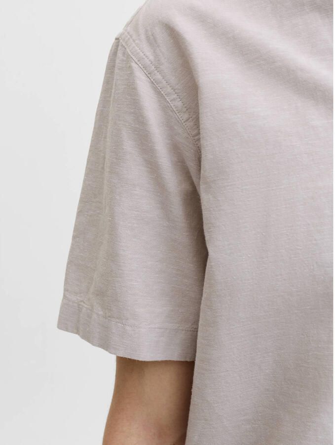 Jack & jones regular fit vrijetijdsoverhemd van mix van katoen en linnen - Foto 3
