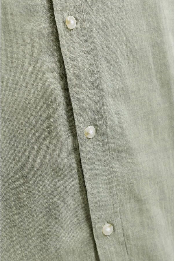 JACK & JONES ESSENTIALS regular casual overhemd met linnen groen - Foto 2