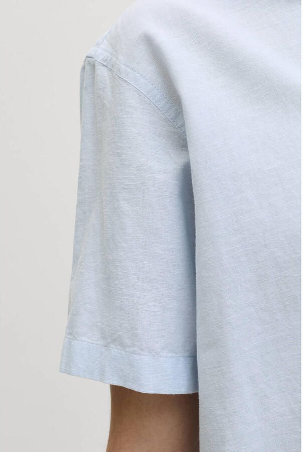 Jack & jones regular fit vrijetijdsoverhemd van mix van katoen en linnen