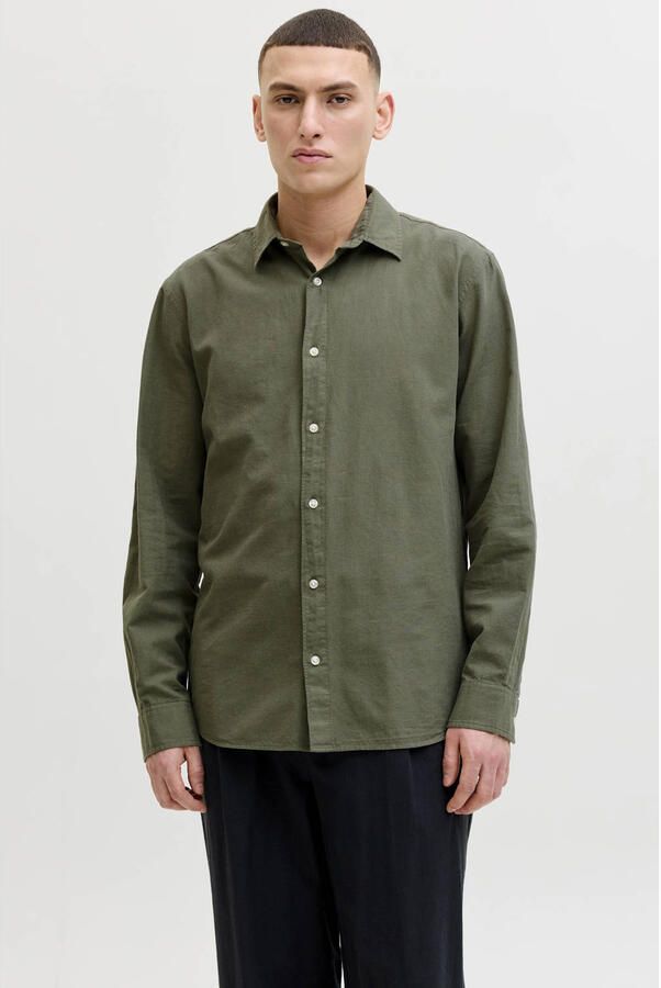Jack & jones regular fit vrijetijdsoverhemd met kentkraag model 'BREEZE'