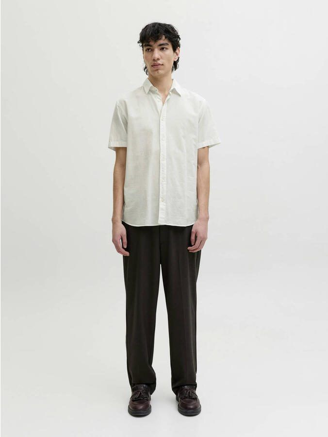 Jack & jones regular fit vrijetijdsoverhemd van mix van katoen en linnen - Foto 3