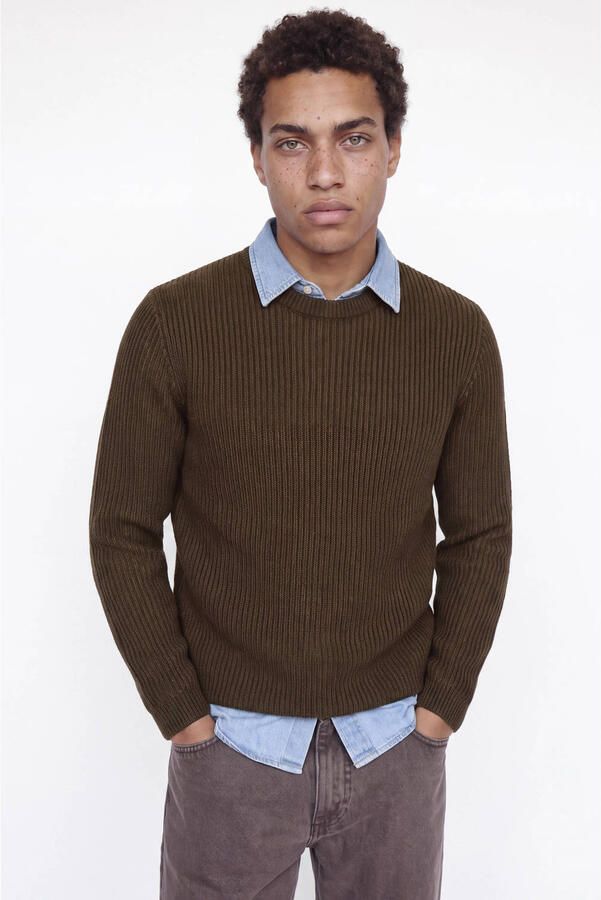 Jack & jones Slim Fit gebreide pullover van katoenmix model 'DOVER' - Foto 3