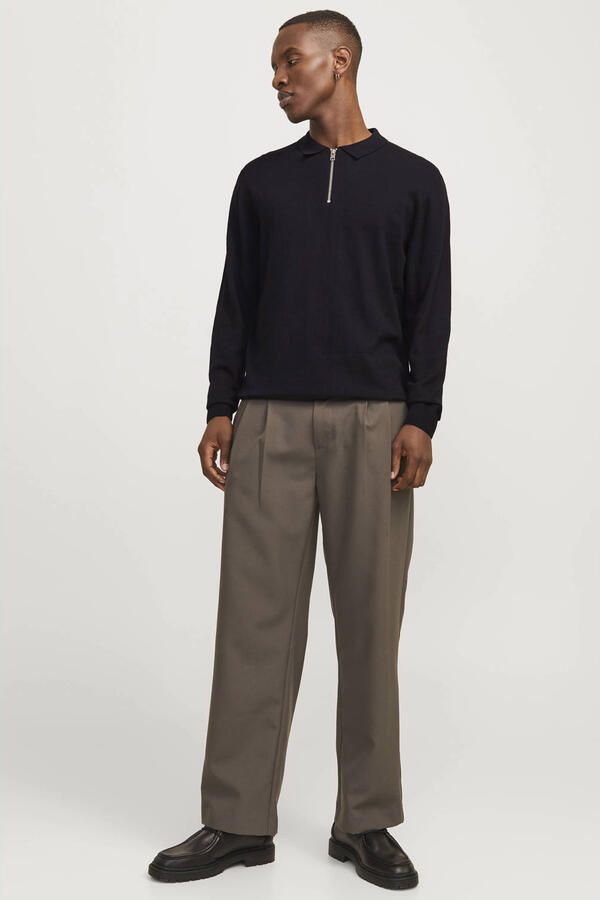 Jack & Jones Trui met polokraag JJEEMIL KNIT POLO HALF ZIP LS NOOS