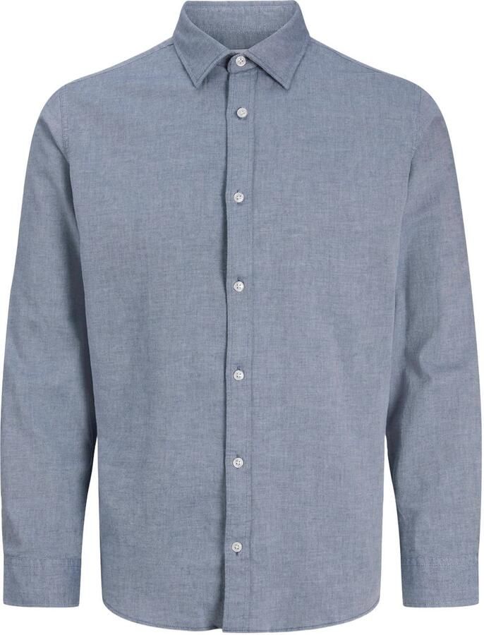 JACK & JONES ESSENTIALS regular fit gemêleerd overhemd denim - Foto 2