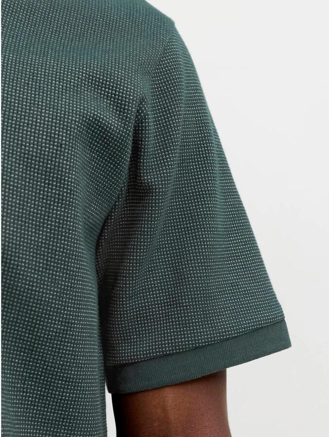 JACK & JONES ESSENTIALS regular fit gemêleerde polo donkergroen - Foto 3