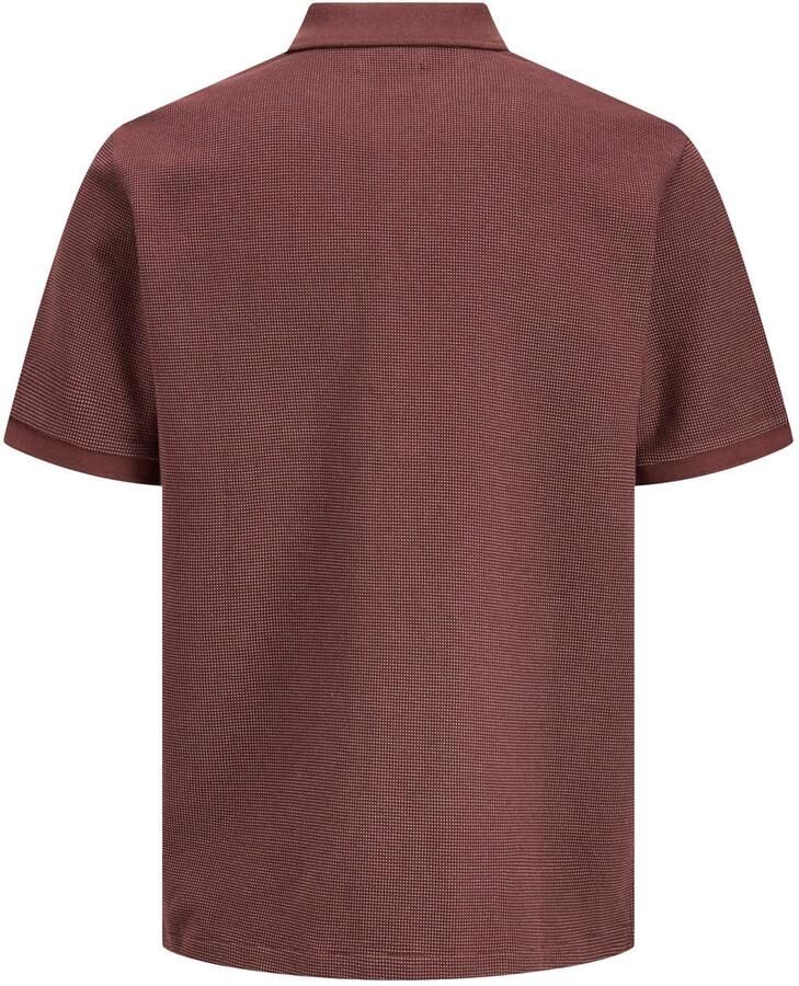 JACK & JONES ESSENTIALS regular fit gemêleerde polo roodbruin - Foto 2
