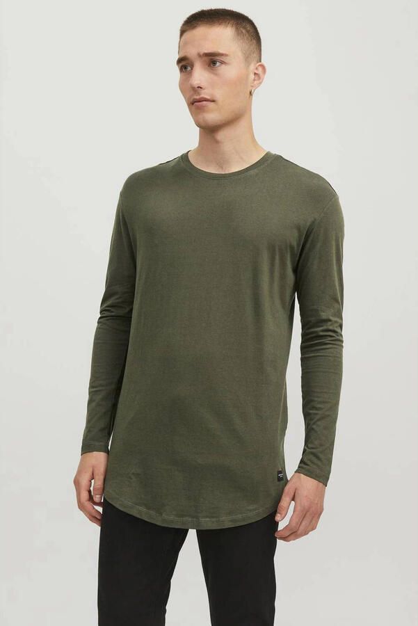 JACK & JONES ESSENTIALS regular fit longsleeve JJENOA van katoen forest night - Foto 2