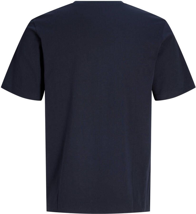 JACK & JONES ESSENTIALS regular fit T-shirt met print donkerblauw - Foto 2